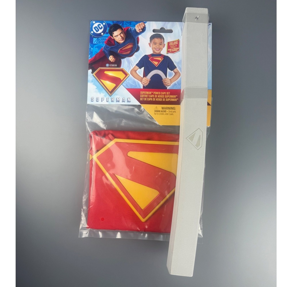 DC Comics Superman Power Cape Set Kids Superhero Dress Up Costume